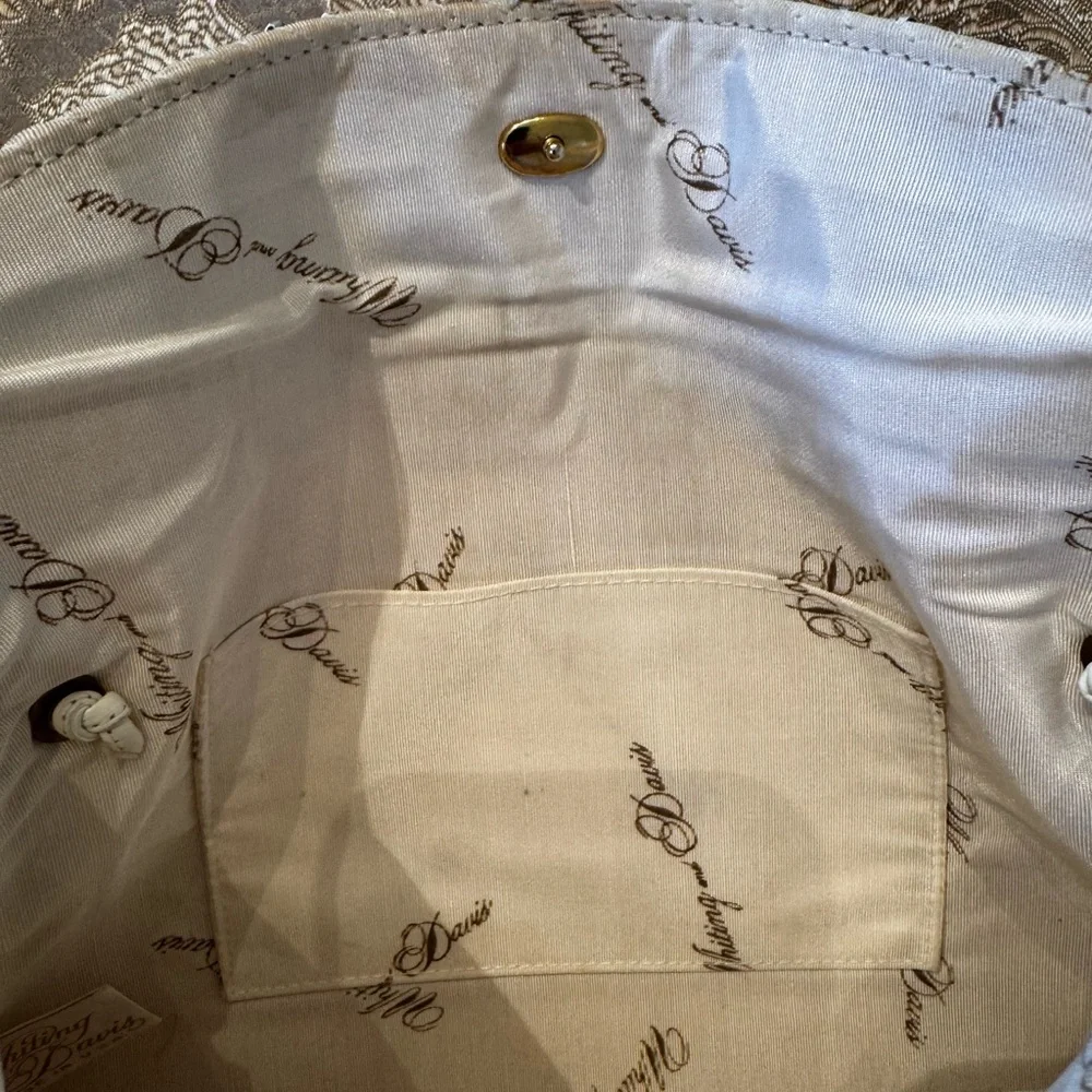 Vintage Whiting and Davis Elegant Cream Metal Evening Bag